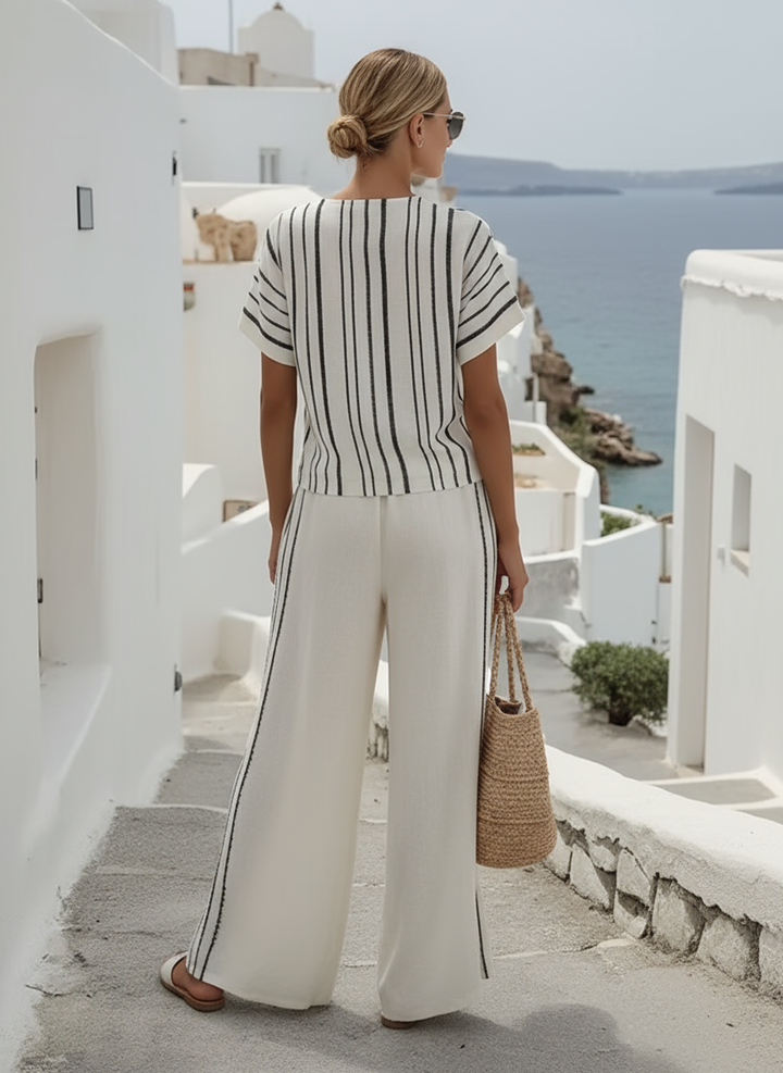 Two-Piece Set with Cross Waist