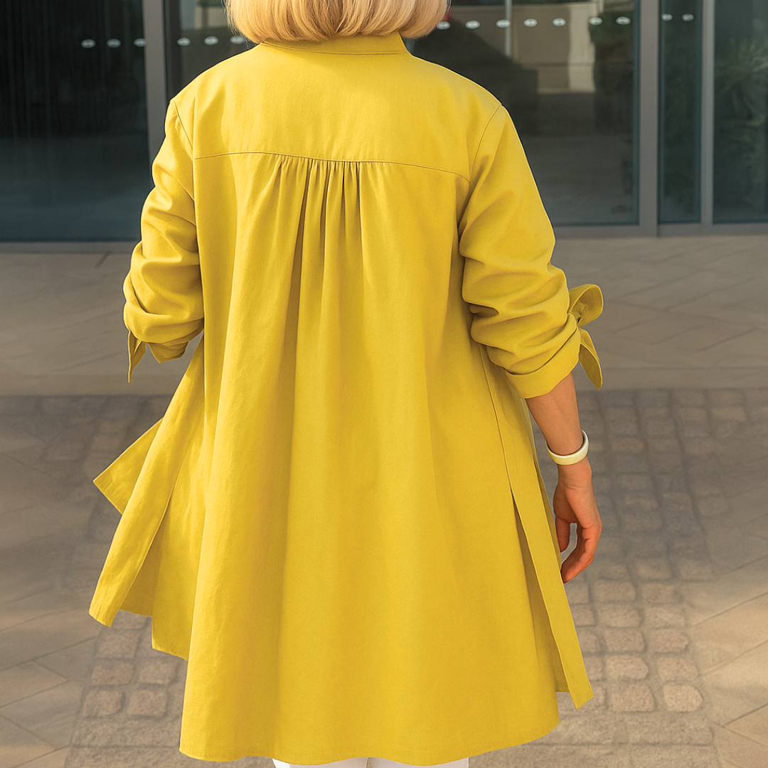Louise™ | Soft, Flattering Long Button Blouse for Everyday Wear