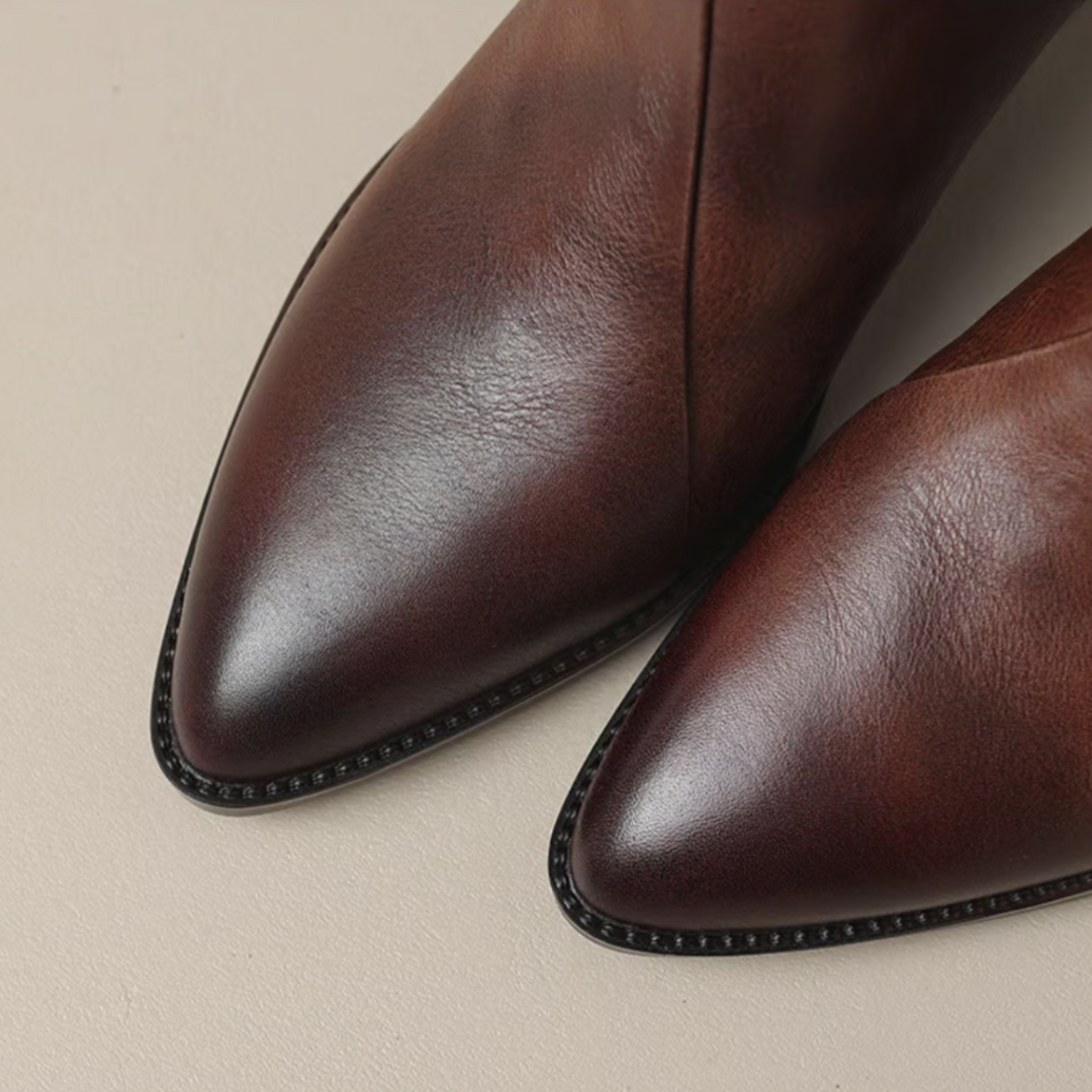 Camille | Luxury Low-Heeled Ankle Boots
