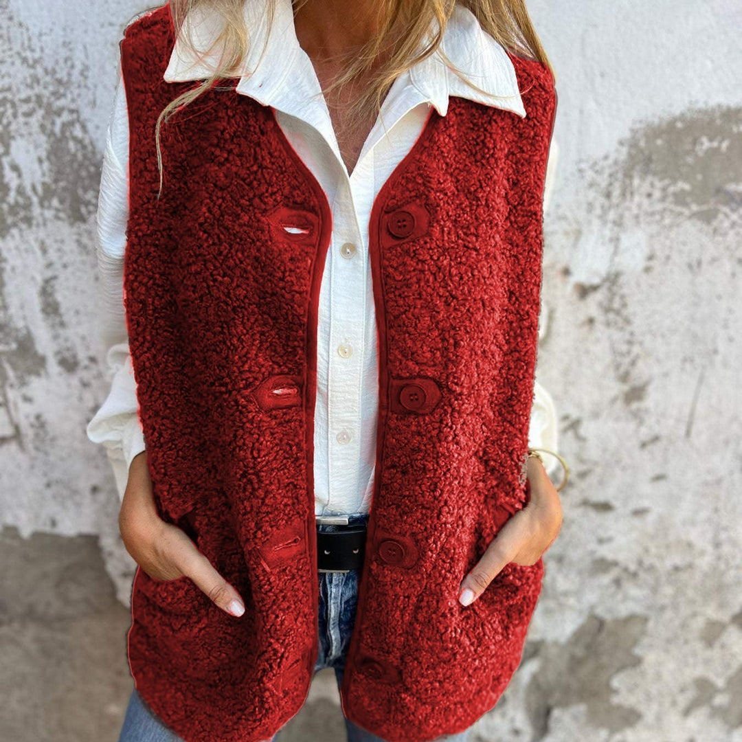 Naomi™ | Soft &amp; Cozy Button-Down Autumn Vest