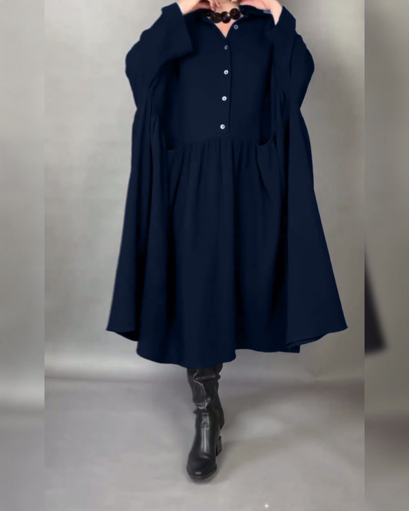 Helena™ | Soft, Elegant Button-Front Maxi Dress