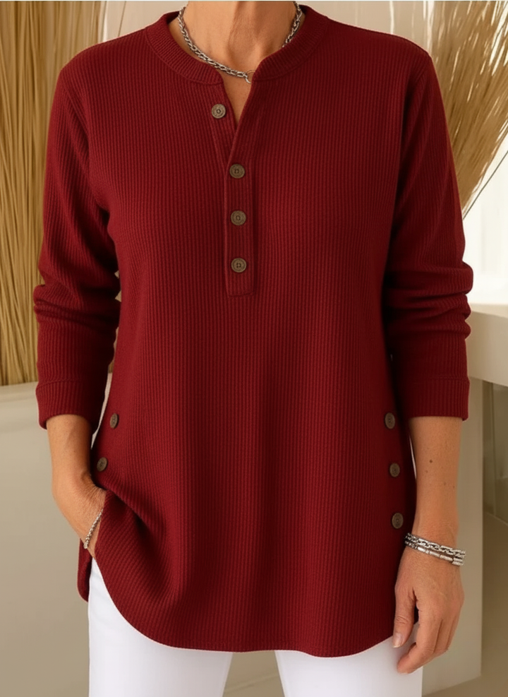Élise™ – Long Sleeve Solid Knit Sweater