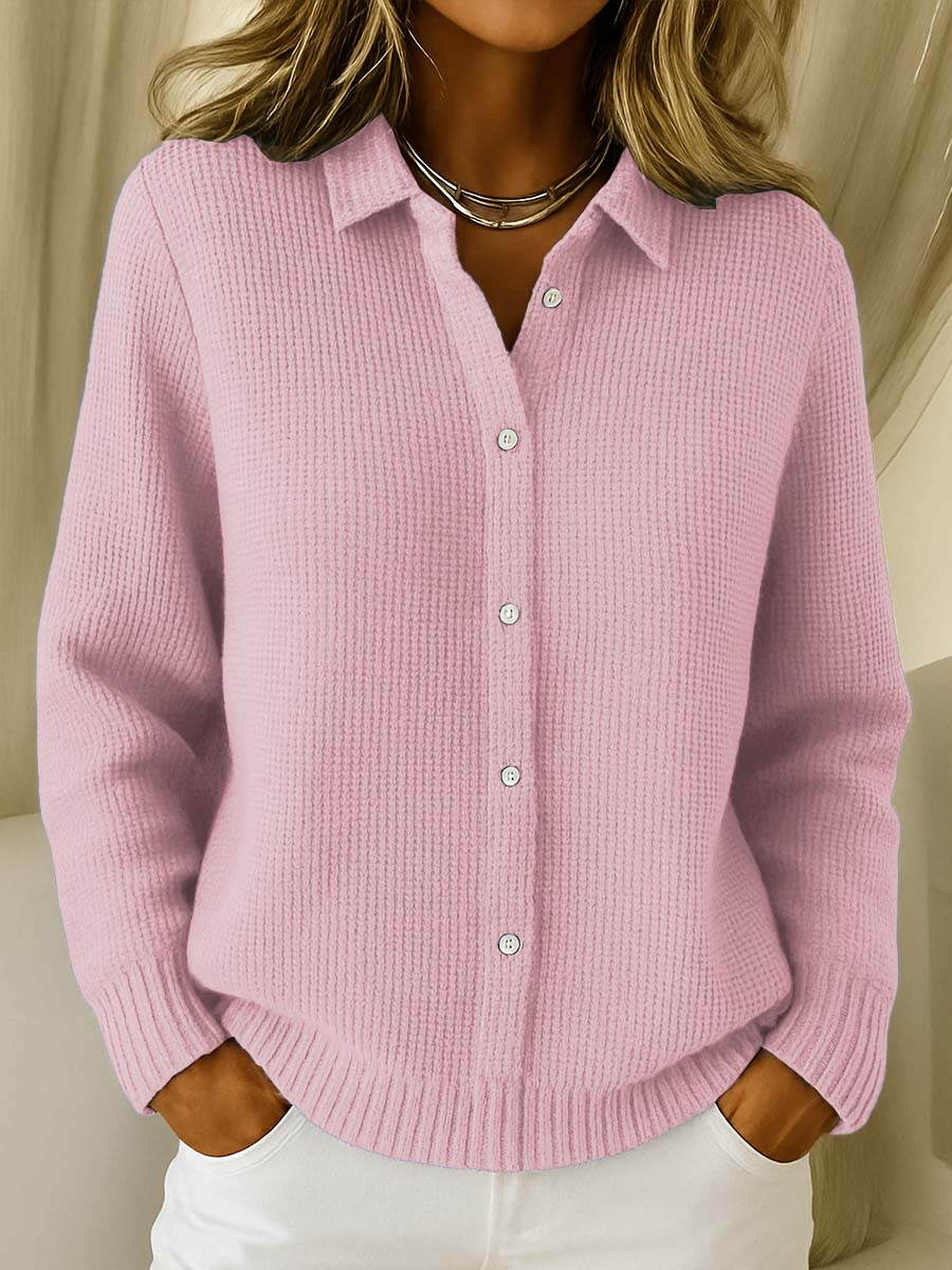 Maeve | Collared Knit Cardigan