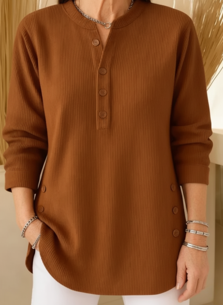 Élise™ – Long Sleeve Solid Knit Sweater