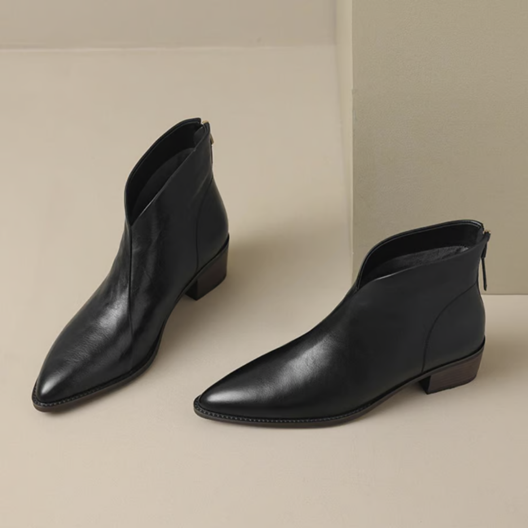 Camille | Luxury Low-Heeled Ankle Boots