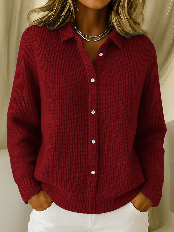 Maeve | Collared Knit Cardigan