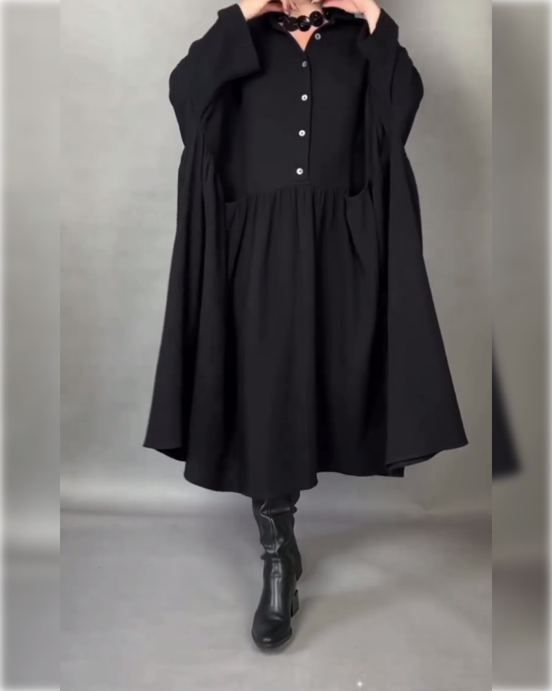 Helena™ | Soft, Elegant Button-Front Maxi Dress