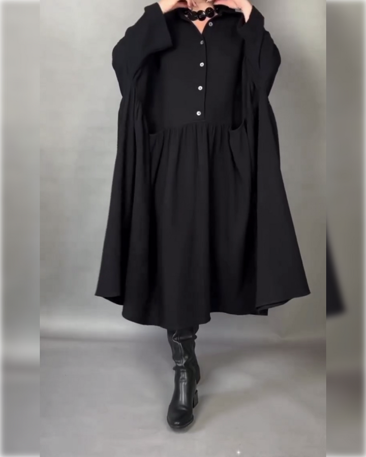 Helena™ | Soft, Elegant Button-Front Maxi Dress