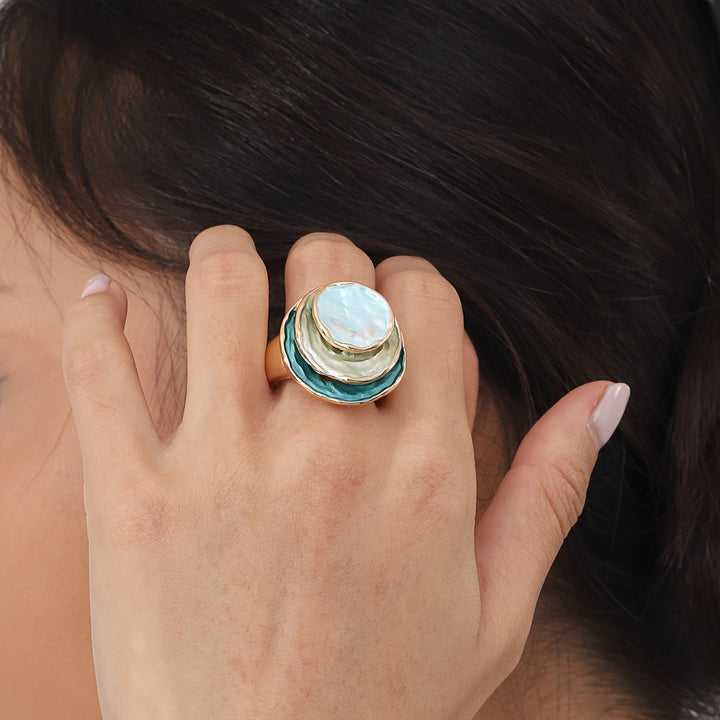 Boho Three-Layer Email Ring