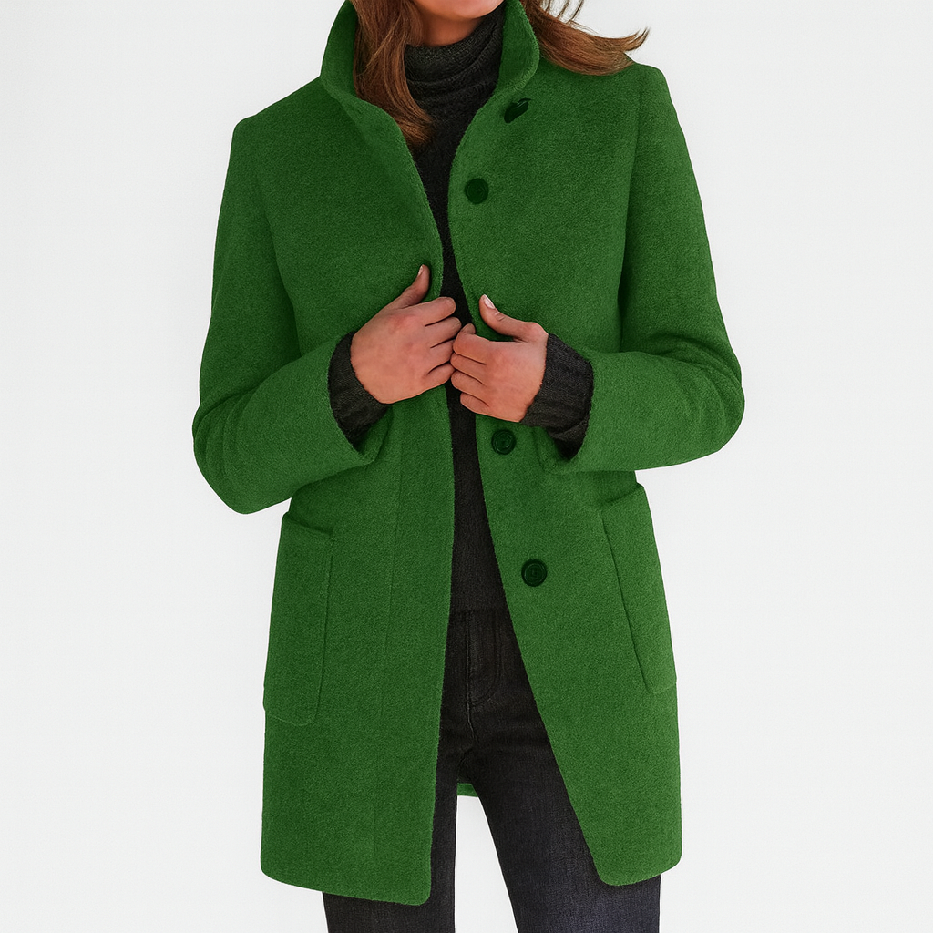 LIDIA | Jacket with a High Collar Made of Wool Blend
