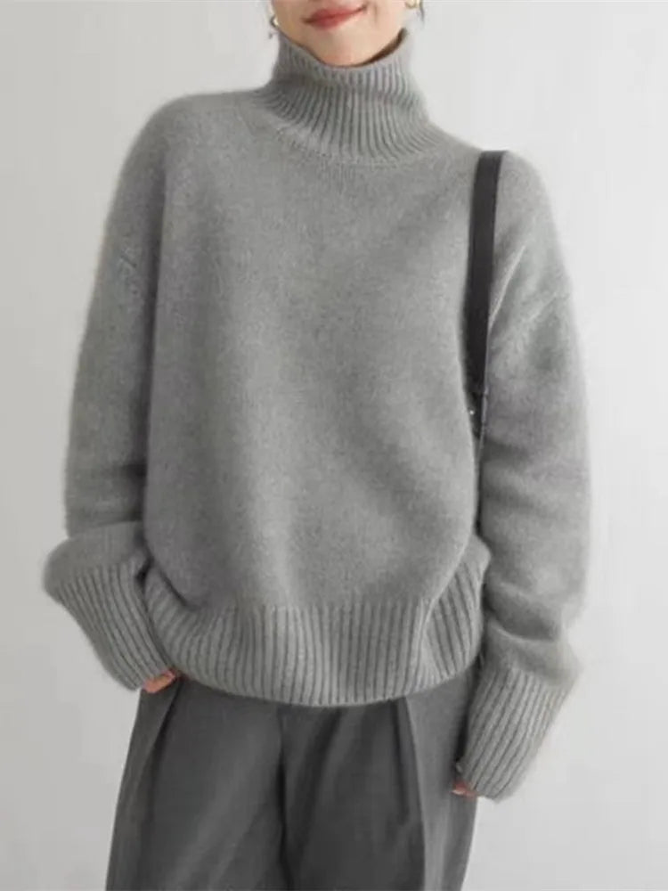 MONICA | High Collar Sweater