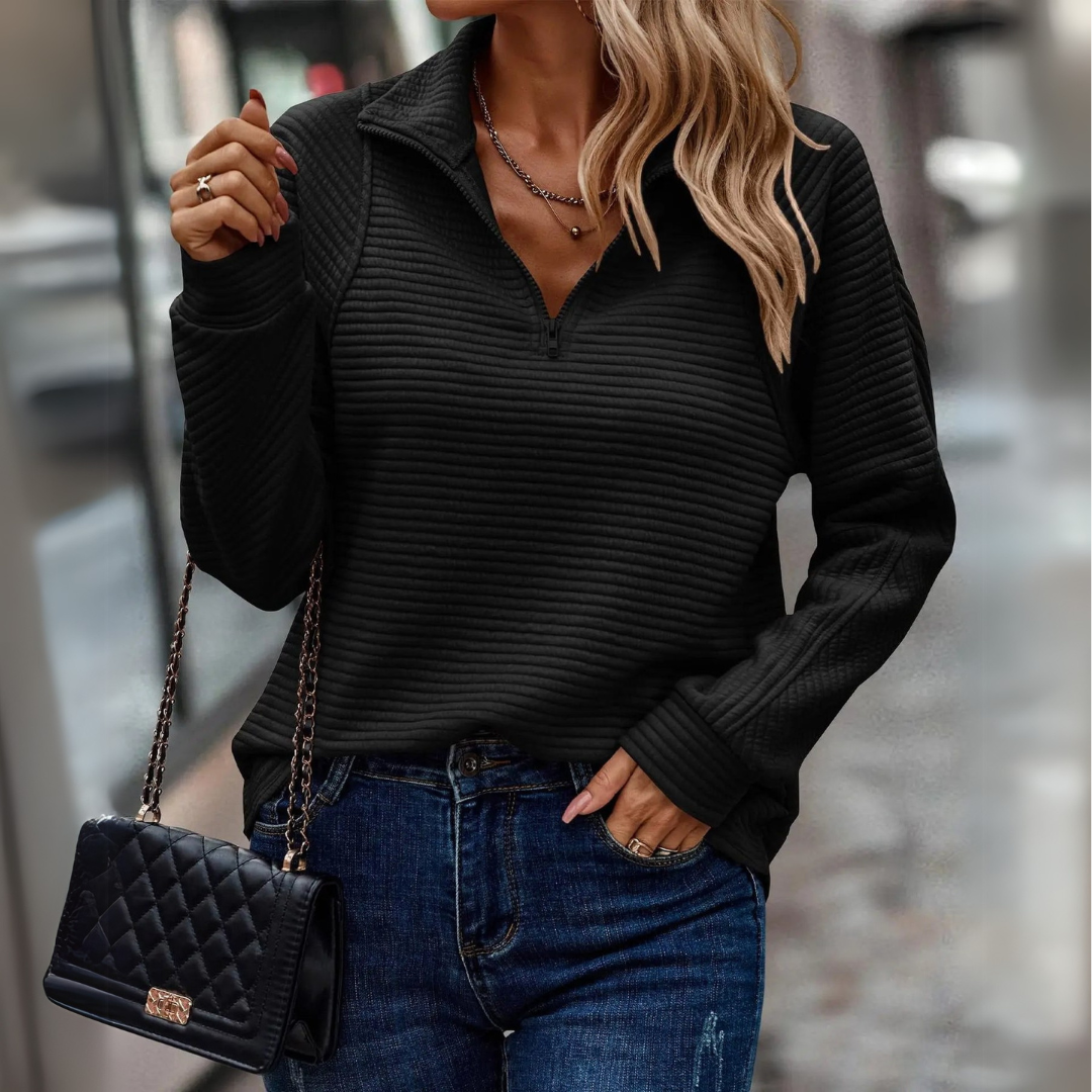 Suzanne | Half-Zip Detailed Pullover