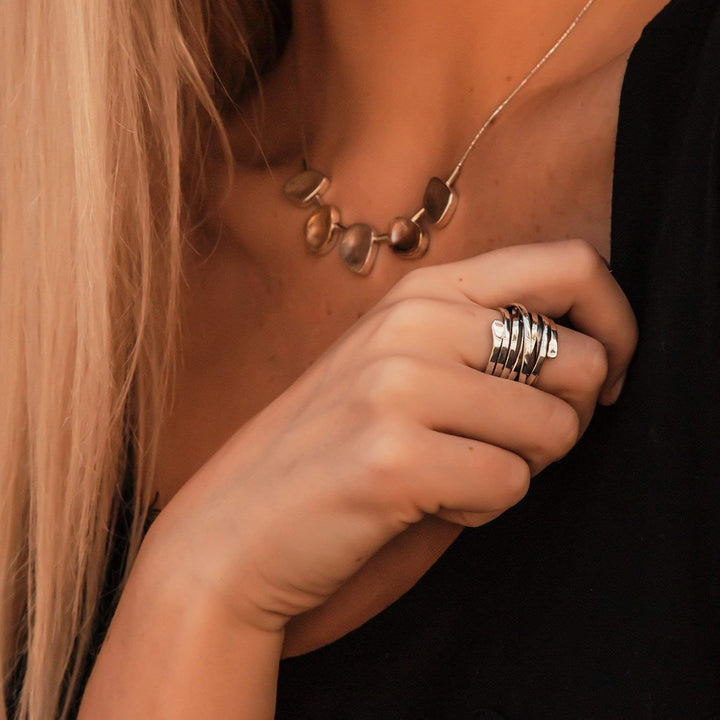 Bliss - Vintage Silver Ring with a Thick Layer