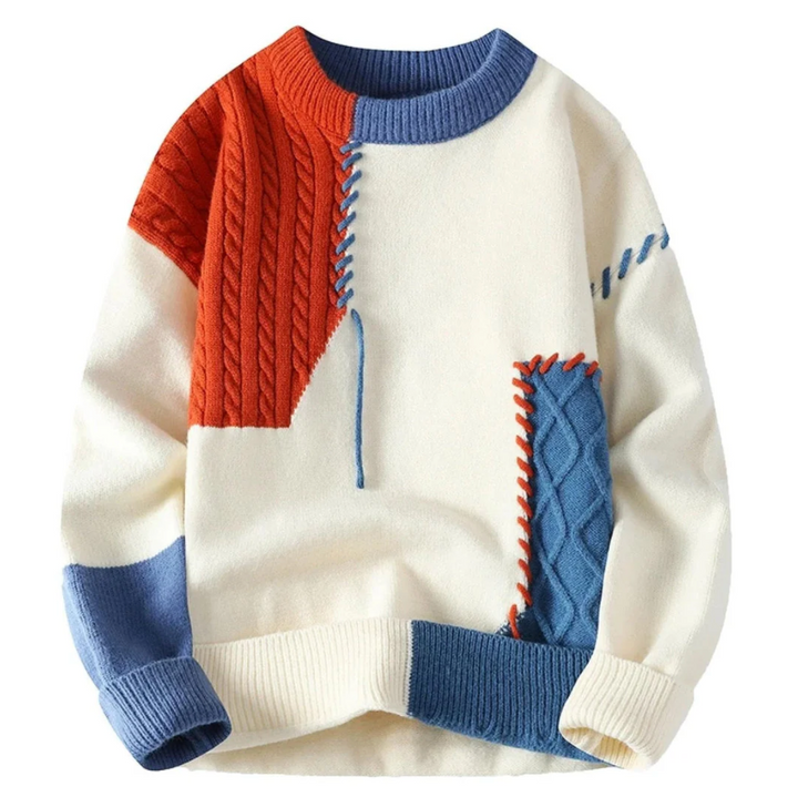 Jennifer | Knitted Patchwork Sweater