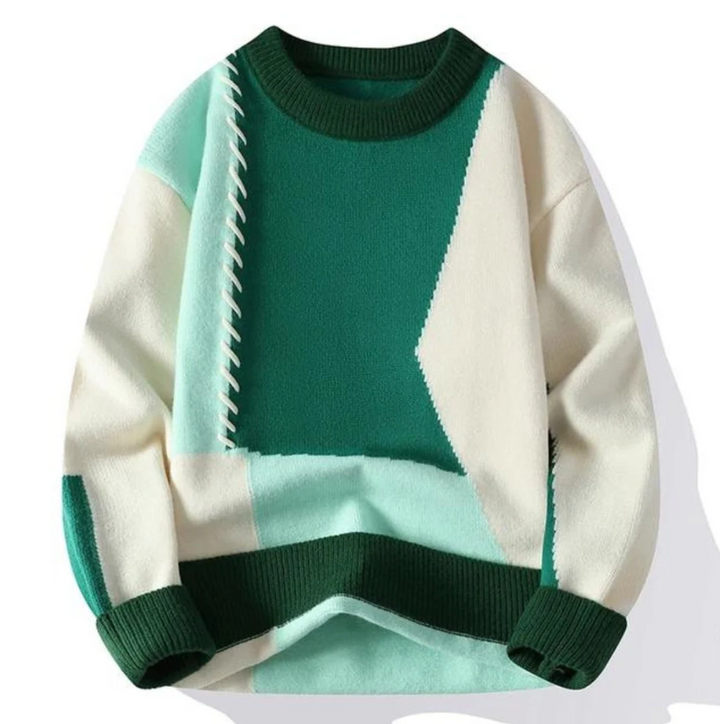 Jennifer | Knitted Patchwork Sweater