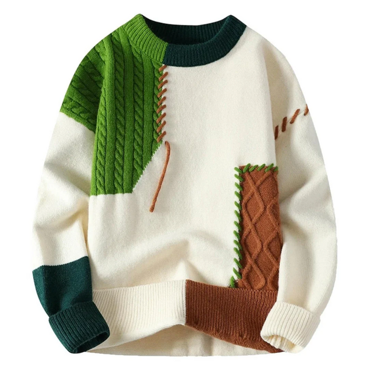 Jennifer | Knitted Patchwork Sweater