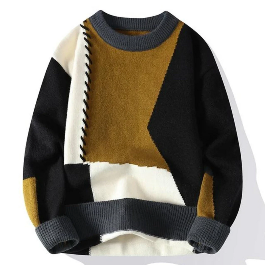Jennifer | Knitted Patchwork Sweater