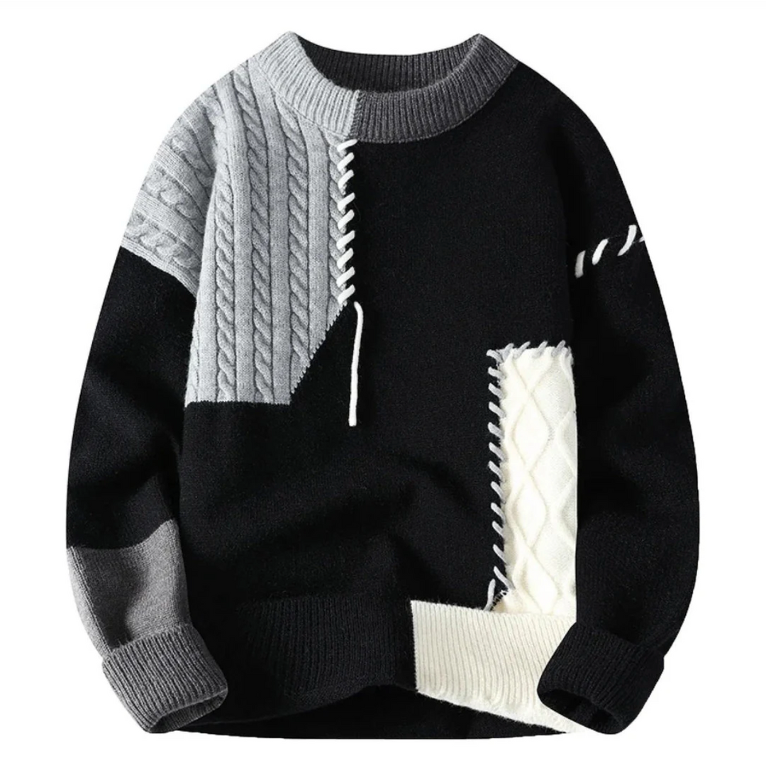 Jennifer | Knitted Patchwork Sweater