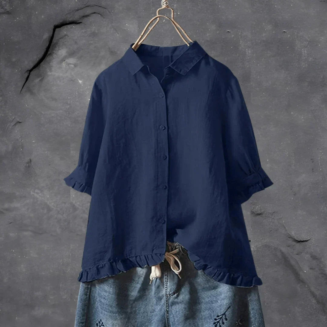 Viera - Pleated Detail Blouse