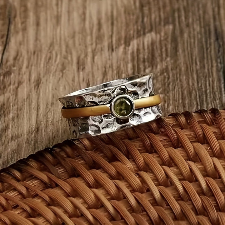 Perla - Elegant Green Zircon Ring