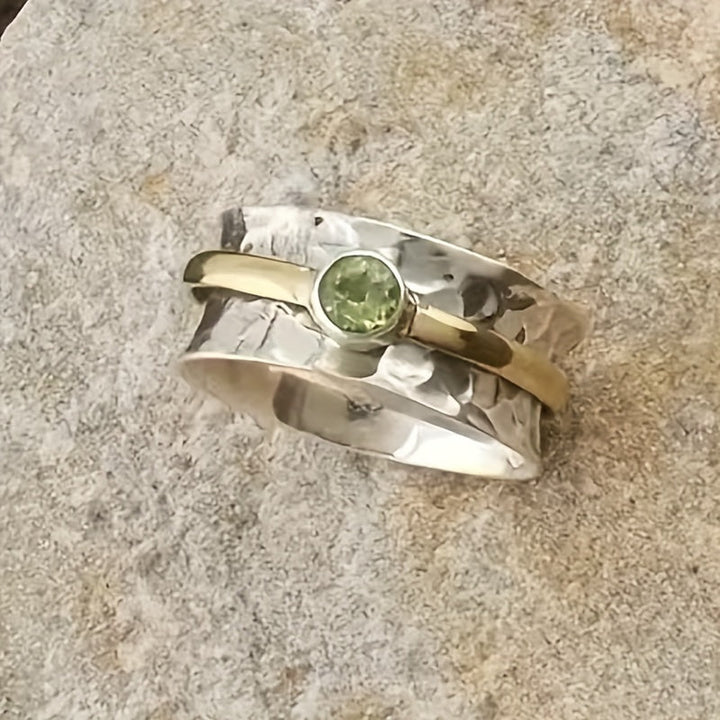 Perla - Elegant Green Zircon Ring