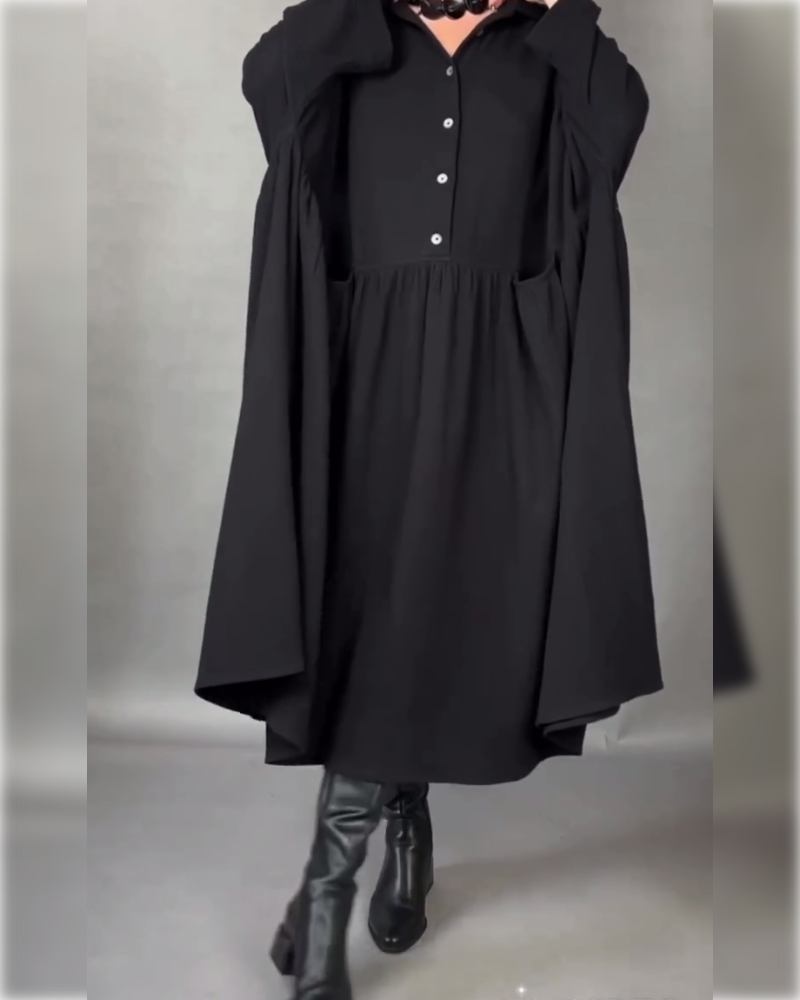 Helena™ | Soft, Elegant Button-Front Maxi Dress