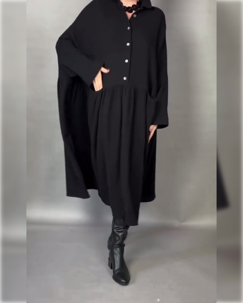 Helena™ | Soft, Elegant Button-Front Maxi Dress
