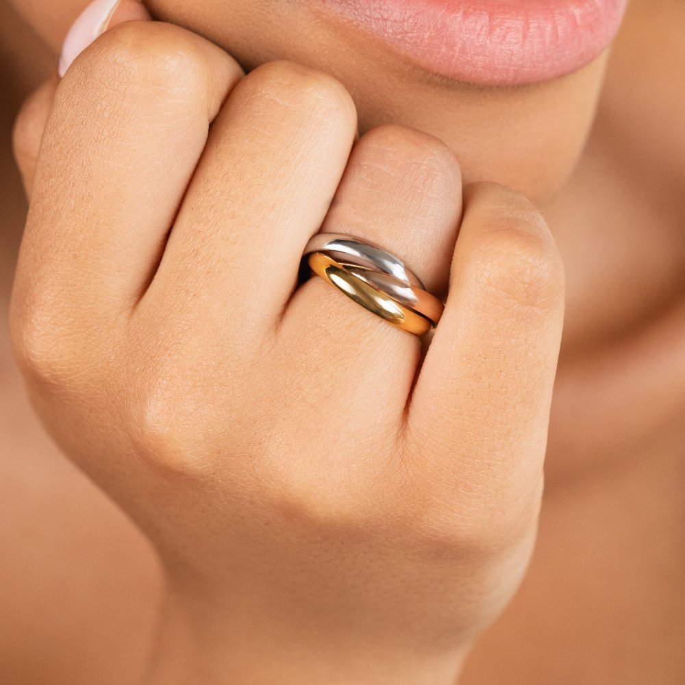 Félicie - Tricolor Loop Ring