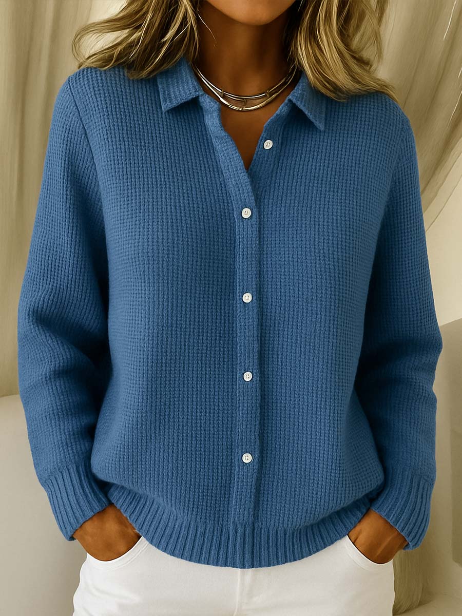 Maeve | Collared Knit Cardigan