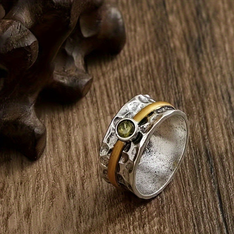 Perla - Elegant Green Zircon Ring