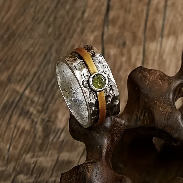 Perla - Elegant Green Zircon Ring