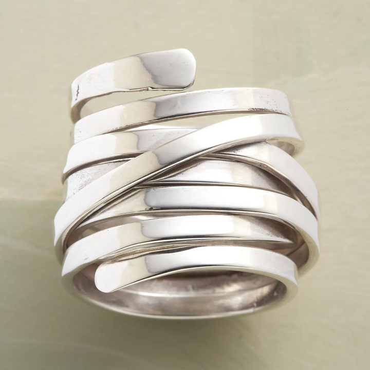 Bliss - Vintage Silver Ring with a Thick Layer