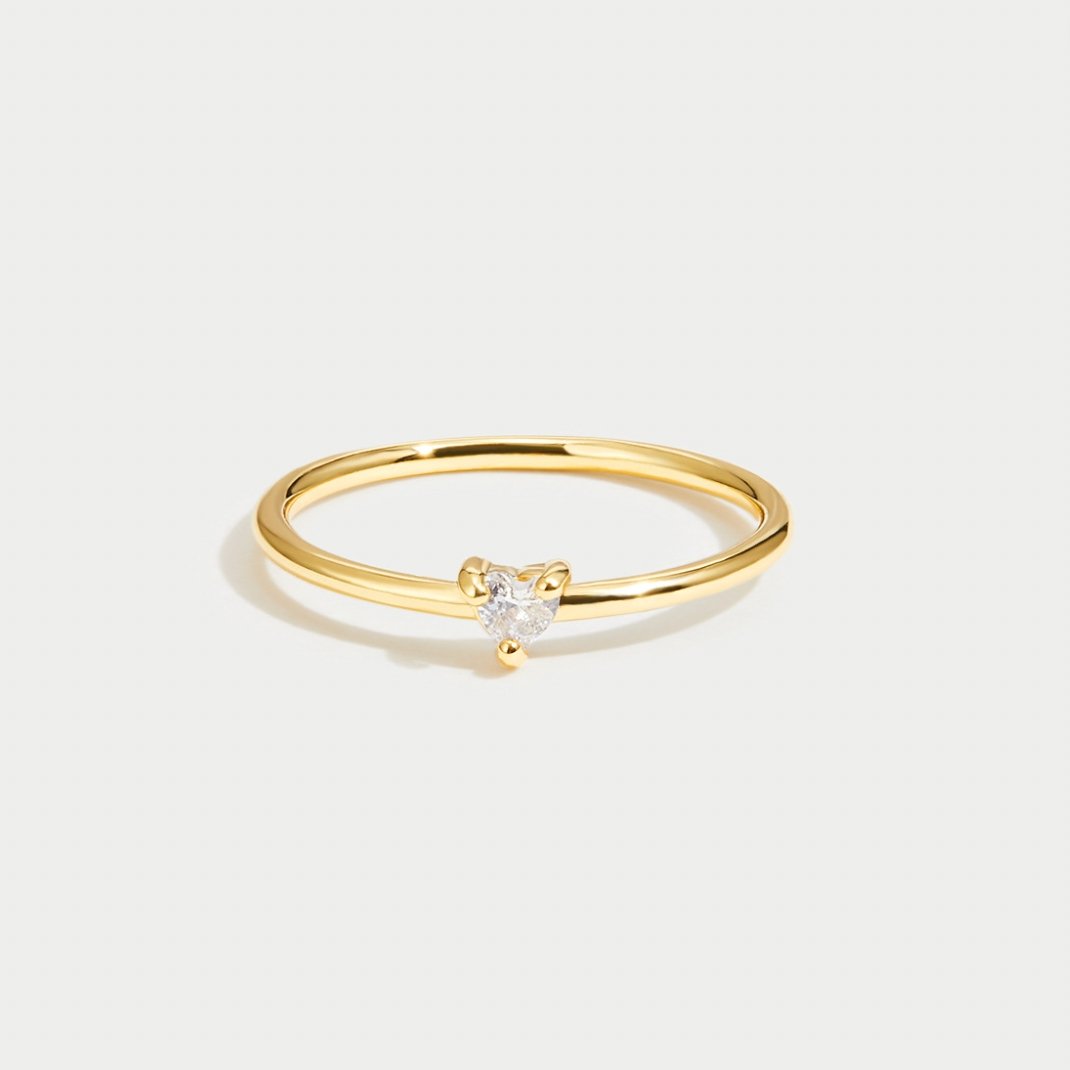 Love - Heart-Shaped Crystal Ring