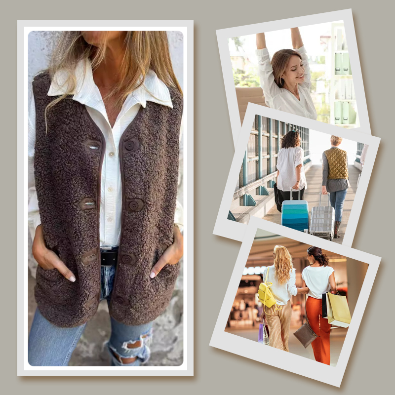 Naomi™ | Soft &amp; Cozy Button-Down Autumn Vest